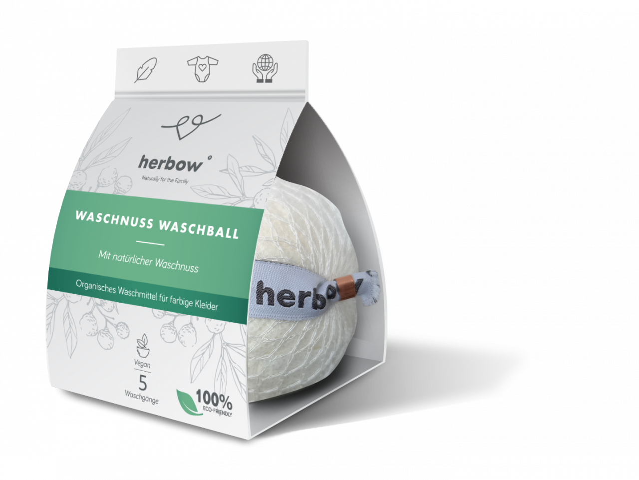 Herbow<br>Pracia gulička z mydlových orechov<br>1 kus/5 praní